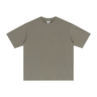 Street Long-staple Cotton Solid Color Short Sleeve