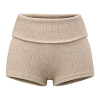 Sweet And Versatile Knitted Waistband Shorts