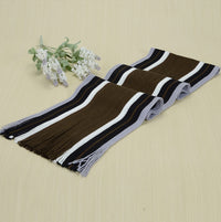 Knitted Warmth And Color Matching Striped Men's Scarf