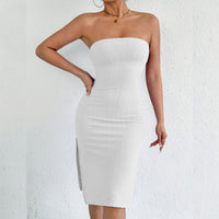 Womens Stylish Slit Figure-hugging Sexy Dress