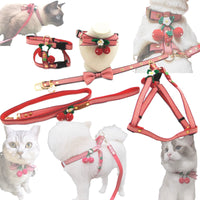 Knit strawberry pet traction set