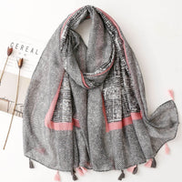 Creative Chinese Style Cotton And Linen Scarf