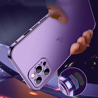 Metal Frame Transparent Lens Cover Phone Case