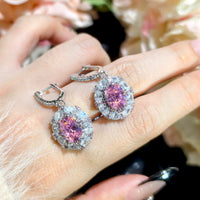 Cherry Blossom Birds Nest Cut Cubic Zirconia Earrings
