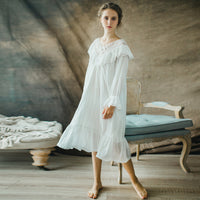 Lace cotton nightdress