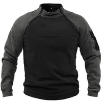 Stand Collar Men's Sweater Warm And Loose Solid Color Clothing