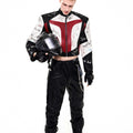 Short Stand-up Collar Graffiti Leather Jacket For Men
