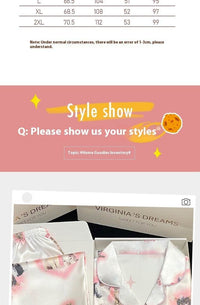 Cute Cat Print Summer New Thin Pajamas Women