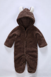 Children's Velvet Animal Jumpsuit Without Down