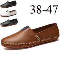 Summer First Layer Cowhide Casual Driving Shoes