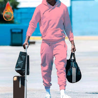 Men's Loose-Fit Two-Piece Sports Sweatshirt Set