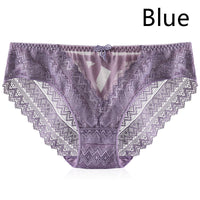 Women's Pure Lace Mid Waist Bag Hip Breathable Comfortable Briefs