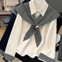 Fashionable All-match Shawl-style Loose Age-reducing Shirt