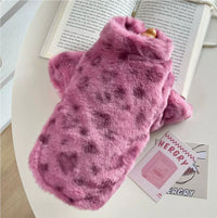 Small And Medium-sized Dog Cat Plus Velvet Warm Hooded Sweater
