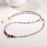 Niche High-end Jiuzi Li Fire Bead Clavicle Necklace