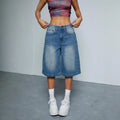 Straight-leg Denim Loose All-matching Wide Leg Shorts