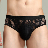 Men's Low Waist Lace Briefs