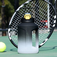 Large Capacity Straw Cup Gradient Plastic Water Bottle