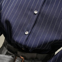 Niche Vintage Striped Women's Shirt