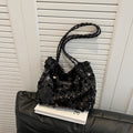 Large Sequin Personalized Woven Bag Shoulder Underarm Bag