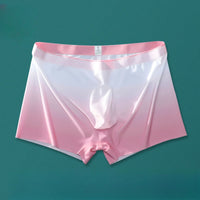 Spring And Summer Ice Silk Men's One-piece Full Seamless Boxers