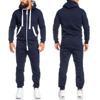 Men's Casual Hooded Zip Home One Piece Suit
