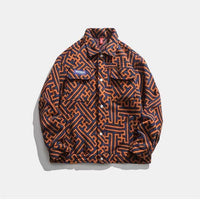 Japanese Campus Personality Decorative Line Jacket Men