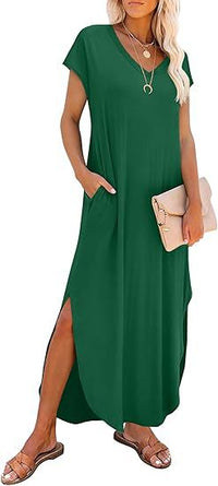 European And American Women's Casual Loose Long Dress