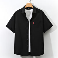 Men's Short Sleeve Shirt Youth Fashion Simple Plus Size