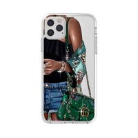 Fashion Lady Mobile Phone Case Transparent TPU Soft Protective Cover