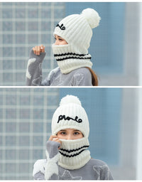 Women's Winter Windproof Fleece Warm Knitted Hat