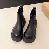 Women's Fashion British-style Chunky-sole Ankle Boots