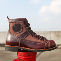 Men's Retro Outdoor Casual High Top Leather Shoes