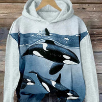 Womens Stylish Casual Crew-neck Hoodie