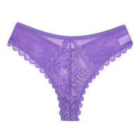 Womens Sexy Hollowed-Out Lace And Mesh Patchwork Thong