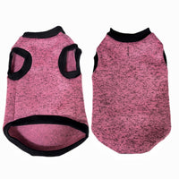 Pet Vest Fleece Lined Padded Warm Keeping Round Neck Pullover Dog Clothing