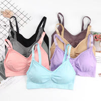 Maternity Non-Steel Ring Front Open Button Large Size Nursing Bra