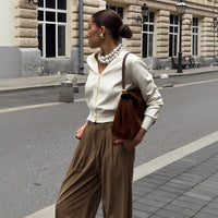 Retro Corduroy EuropeanAmerican-Style Draping Loose Casual Pants
