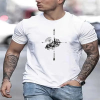 Men's Fashion Leisure Commute All-matching Round Neck Short Sleeve T-shirt