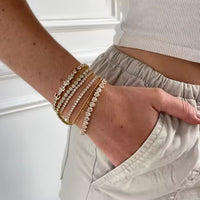 Customized Stainless Steel Letter Name Zirconium Tennis Bracelet
