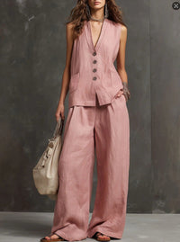 Seasonal Laid-back Linen Suit