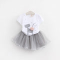 New Girls Clothes Two-piece Dress Solid Color