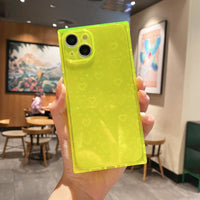 Square Laser Colorful Love Phone Case