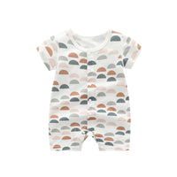 Bamboo Fiber Baby Clothes Summer Short Sleeve