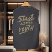 Mens American Style Sporty Minimalist Casual Vest