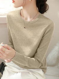 Round Neck Loose Long Sleeve Sweater
