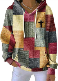 Stylish Casual Womens Hoodie With A Classic Plaid Design