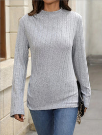 Elegant Solid Color Long Sleeve Women's Top