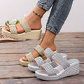 Flat Strappy Casual Silver Beach Sandals