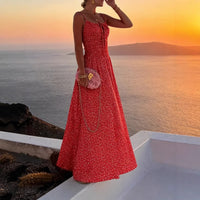 Lace-up Waist-Cinching Womens Slip Dress